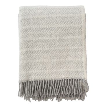 Klippan Brushed Lambswool Throw, Alm Ash