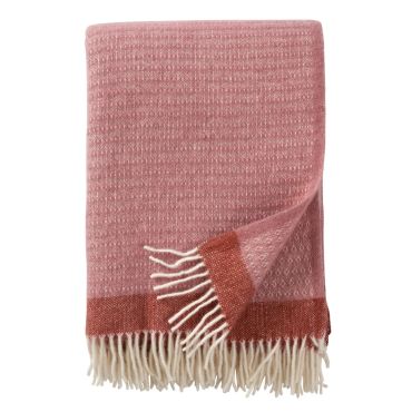 Klippan Harald Eco Lambswool Throw, Dusty Rose