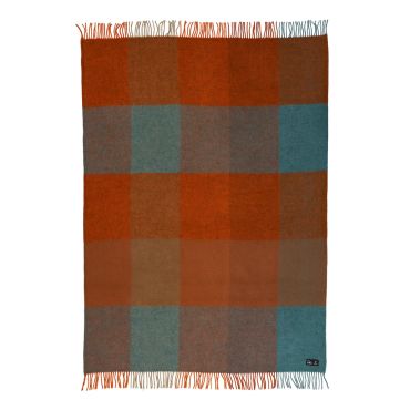 Klippan Gotland & Lambswool Throw, Gotland Check Orange