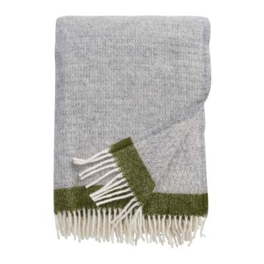 Klippan Lambswool Throw, Hampus Grey & Avocado
