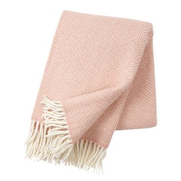 Klippan Brushed Lambswool Throw, Samba Rose Cloud