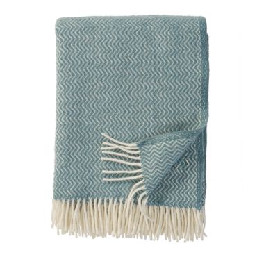 Klippan Lambswool Throw, Sorbet Silky Blue 