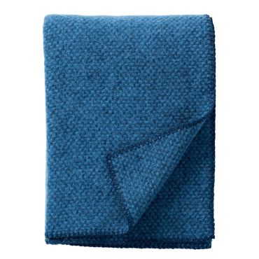 Klippan Brushed Lambswool Throw, Domino Sea Blue