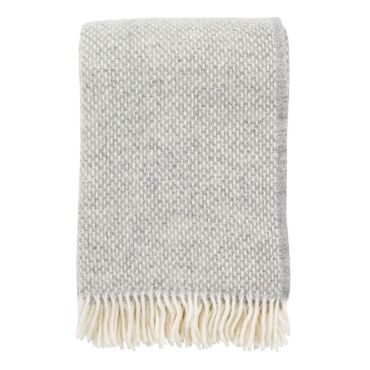 Klippan Brushed Lambswool Throw, Preppy Grey Melange 