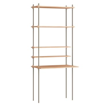 MOEBE Work Station S.200.1.E - Oak & Warm Grey