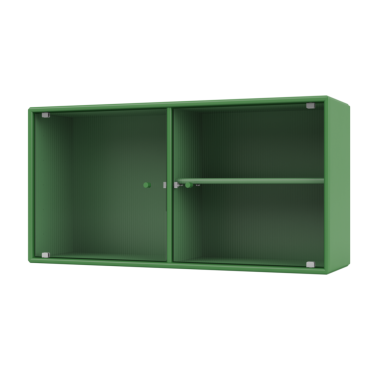 Montana Ripple I Vitrine Wall Cabinet in Parsley