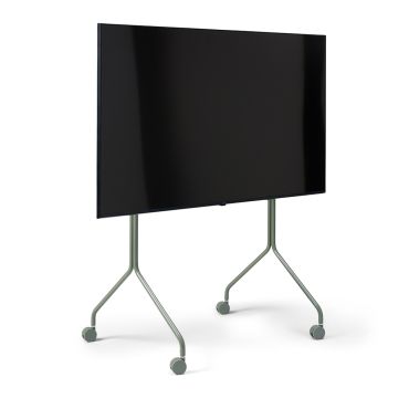 Pedestal Moon Rollin' TV Stand - Tall, Mossy Green