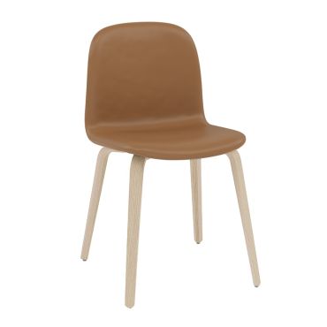 Muuto Visu Chair Oak Base Refine Leather Cognac