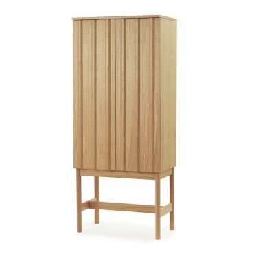 Normann Copenhagen Rib High Cabinet Oak - Side View