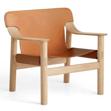 Hay Bernard Lounge Chair, oak and Brandy leather 