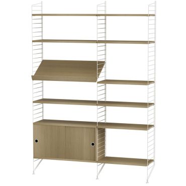 String Living Room Bundle L H oak white