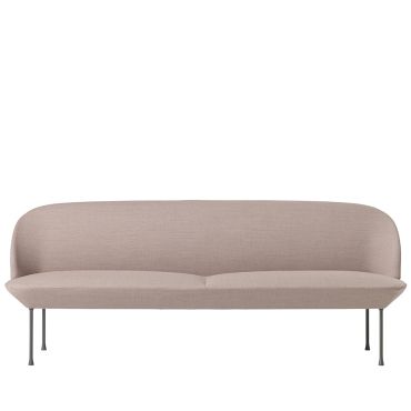 Muuto Oslo Three Seater Sofa - Fiord 551, Grey Legs
