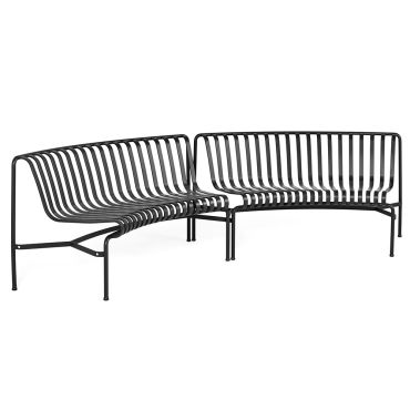 HAY Palissade In/In Park Dining Bench Starter Set Anthracite
