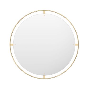 Audo Copenhagen Nimbus Mirror, Round Brass