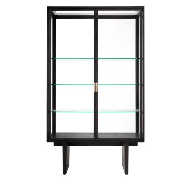 Gubi Private Vitrine Cabinet, black-stained oak