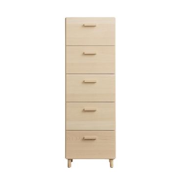 String Relief Chest of Drawers Tall, Leg Base Ash