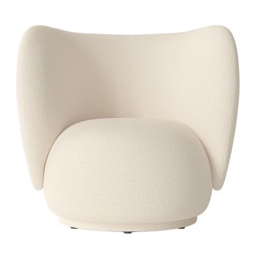 Ferm Rico Lounge Chair w/ Swivel – Off-White Bouclé