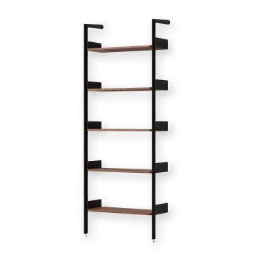 &Tradition Rombe IF1 Shelving - Full Bay Shelves Anthracite uprights and walnut shelves