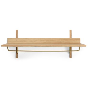 Ferm Living Sector Rack Shelf Oak Brass