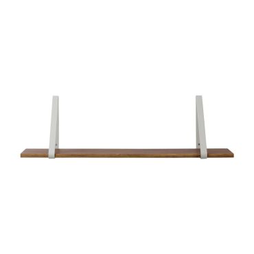 Ferm Living Wooden Shelf w. Hangers - Smoked Oak, Light Grey 