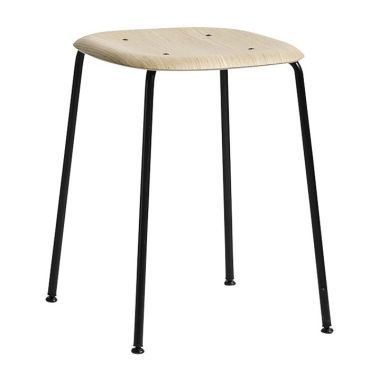 HAY Soft Edge Stool 70 Black & Oak
