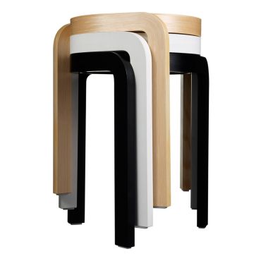 Swedese Spin Stackable Stool Stacked