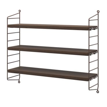 String Pocket Shelving - Dark Oak & Dark Brown