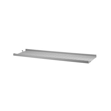 String Shelving Low Edge Metal Shelf - 58 x 20cm Light Grey