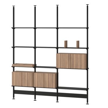 String Shelving Pira G2 Shelving System , Black Walnut