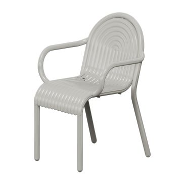Tom Dixon Groove Outdoor Dining Armchair in Putty