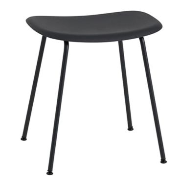 Muuto Fiber Bar Stool with Tube Base, Black