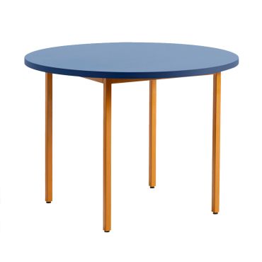 Hay Two-Colour Table - Round - Blue, Ochre