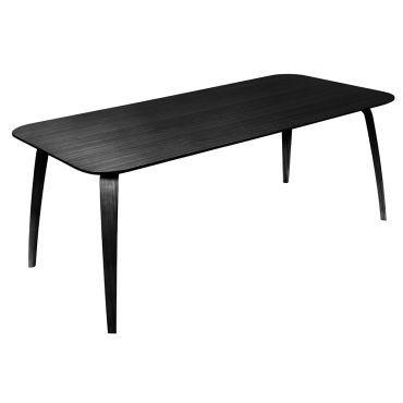 Gubi Rectangular Dining Table black stained ash 