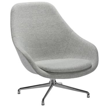 HAY About A Lounge Chair AAL91 Grey & Aluminium Base 
