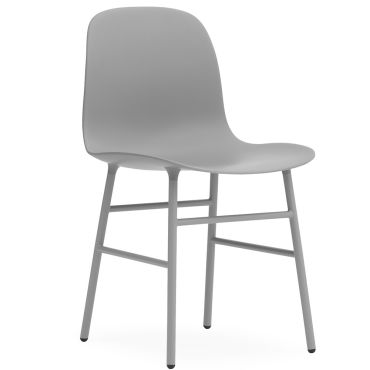 Normann Copenhagen Form Steel Base Dining Chair Grey