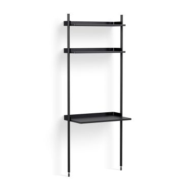 Pier system 11 black powder coated steel with black profiles 