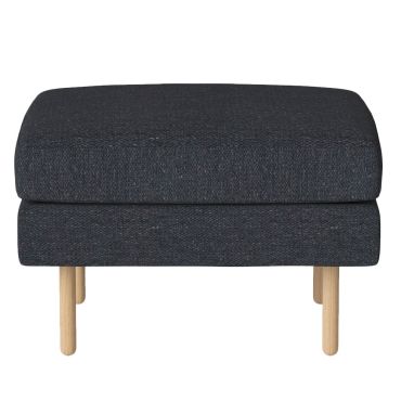 Bolia Scandinavia Remix Pouf memory blue white oiled oak legs