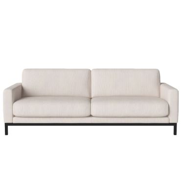 Bolia North Sofa 3 Seater linea beige with black lacquered legs