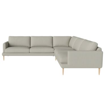 Bolia Veneda Coner 6 Seater Sofa Mira dust green with white pigmented oiled oak legs 