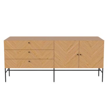 Bolia Luxe Sideboard oiled oak with black fittings