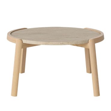 Bolia Mix Coffee Table sand travertine with white pigmented oiled oak 