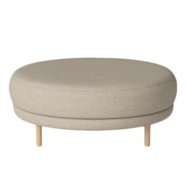 Bolia Grace Pouf baize with white pigmented oiled oak legs