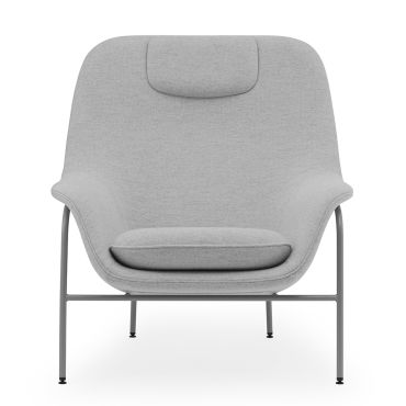 Normann Copenhagen Drape Lounge Chair, High - Steel Leg