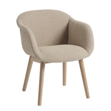 Muuto Fiber Soft Armchair - Wood Base
