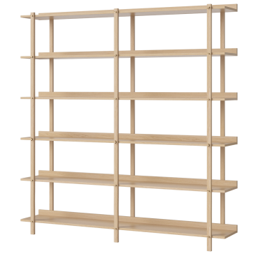 Bolia Kari Shelving Tall - Double White Pigmented Oiled Oak 
