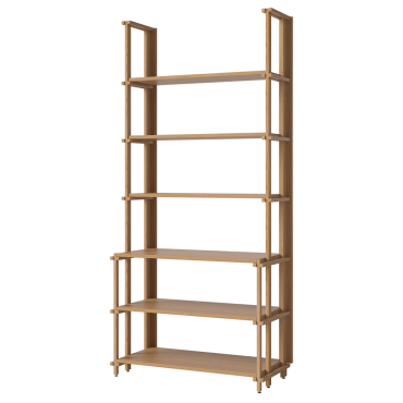 Bolia Friedman Combination 1x6 - 3 Narrow & 3 Deep Shelves oiled oak 