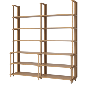 Bolia Friedman Combination 2x6 - 6 Narrow & 6 Deep Shelves oiled oak 