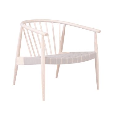 L. Ercolani Reprise Chair with Webbed Seat ash with dove grey 