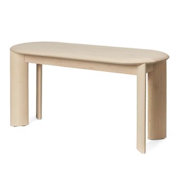 Ferm Living Bevel Bench White oiled beech side