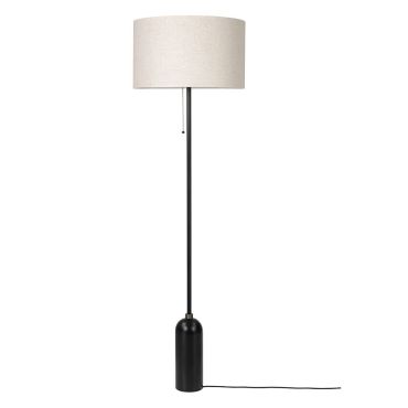 Gubi Gravity Floor Lamp, Black Steel Canvas